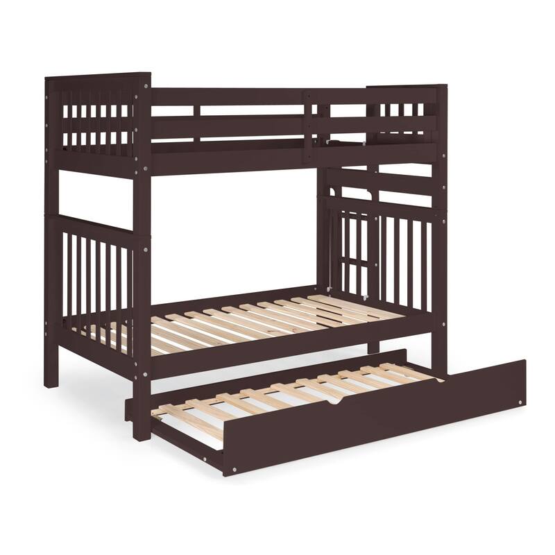 Taylor & Olive Trillium Tall Twin over Twin Bunk Bed, Twin Trundle