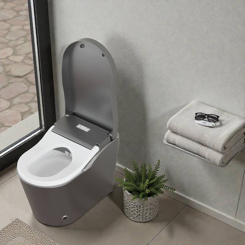 Modern Smart Toilet with Bidet. Auto Open Close. Auto Flush. Heated Seat. Warm Water. Dryer. Foam Shield