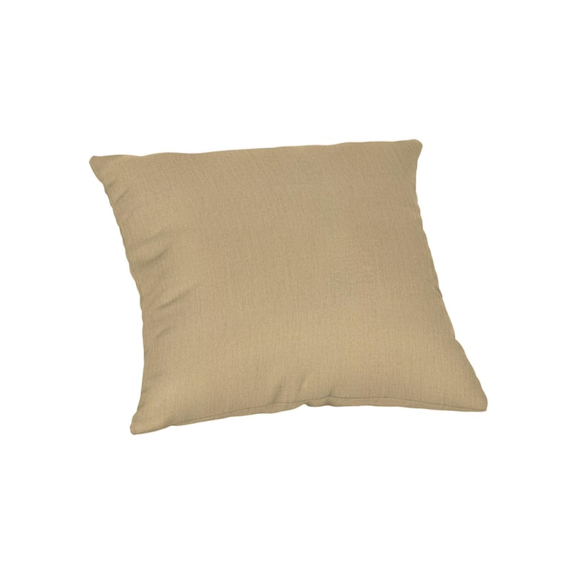 Sunbrella Solid Fabric 1-Piece Indoor/Outdoor Square Throw Pillow, 18"W x 18"L
