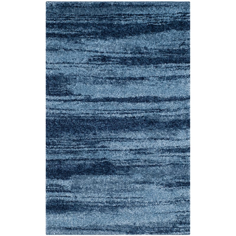 SAFAVIEH Retro Christiana Modern Abstract Distressed Rug - 2' x 3' - Light Blue/Blue