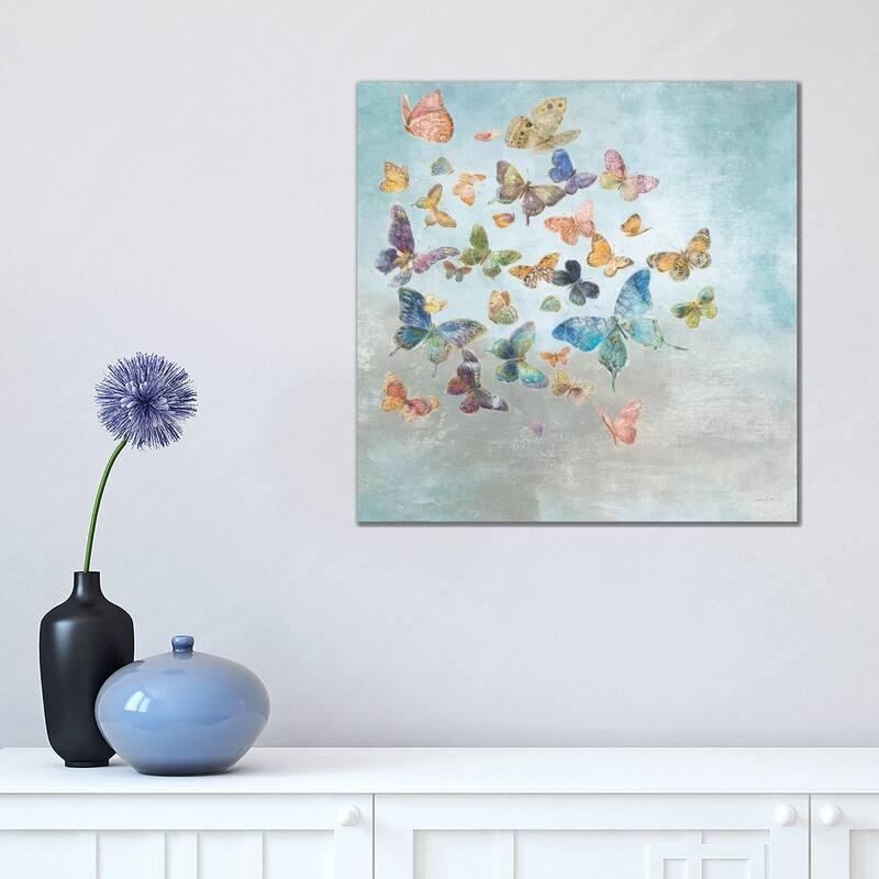 iCanvas "Beautiful Butterflies Square" by Danhui Nai Canvas Print - 18x18x1.5