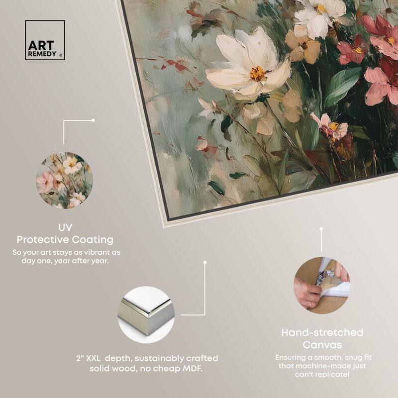 Vintage White Whispers Canvas by Art Remedy
