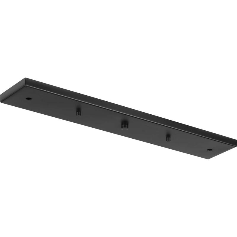 Progress Lighting 3 Point 23-1/4" Wide Pendant Suspension Canopy - Matte Black