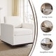 preview thumbnail 110 of 154, Set of 2 Modern Swivel Accent Armchairs Upholstered Arm Chairs