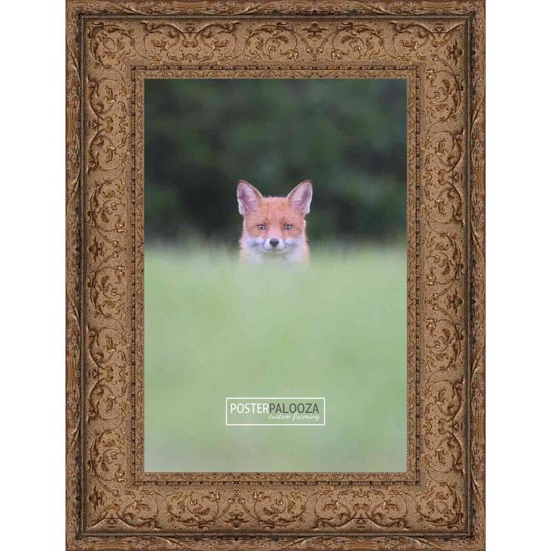 20x24 Ornate Antique Gold Complete Wood Picture Frame with UV Acrylic