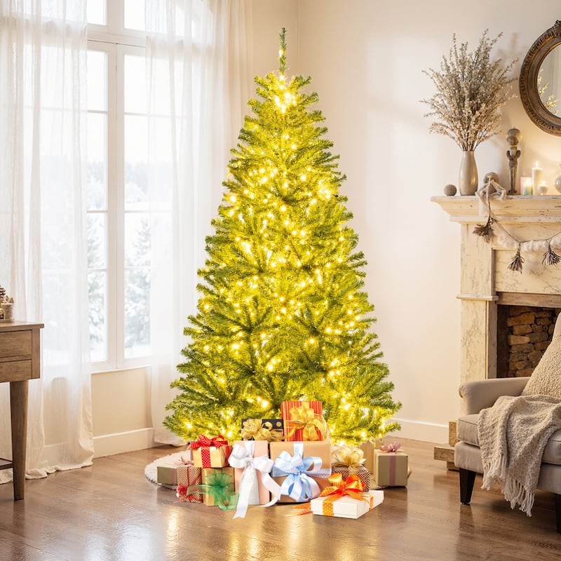 Gymax 6 FT Pre-Lit Artificial Christmas Tree w/ Remote Control