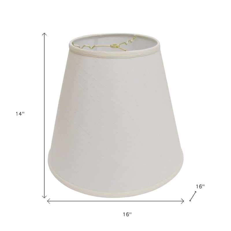 HomeRoots Off White Linen Empire Lamp Shade - 16"x16"x14"