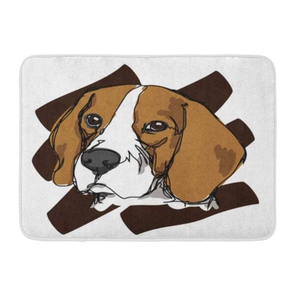 Shop Face Draw Beagle Beautiful Cartoon Clipart Color Cute Dog Doodle Doormat Floor Rug Bath Mat 23 6x15 7 Inch Multi On Sale Overstock 31776561