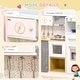 preview thumbnail 6 of 7, Qaba Kids Wooden Kitchen Playset with Sound Effects and Tons of Countertop Space, Wooden Corner Play Kitchen Set