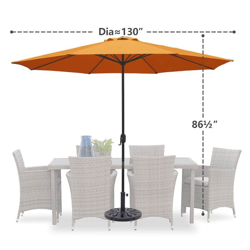 Maypex 11 Feet Round Market Patio Umbrella