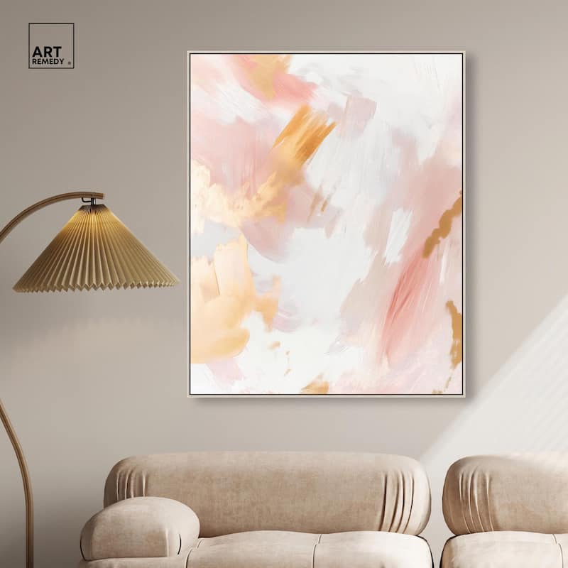 Rose Gold Veil III Canvas by Art Remedy
