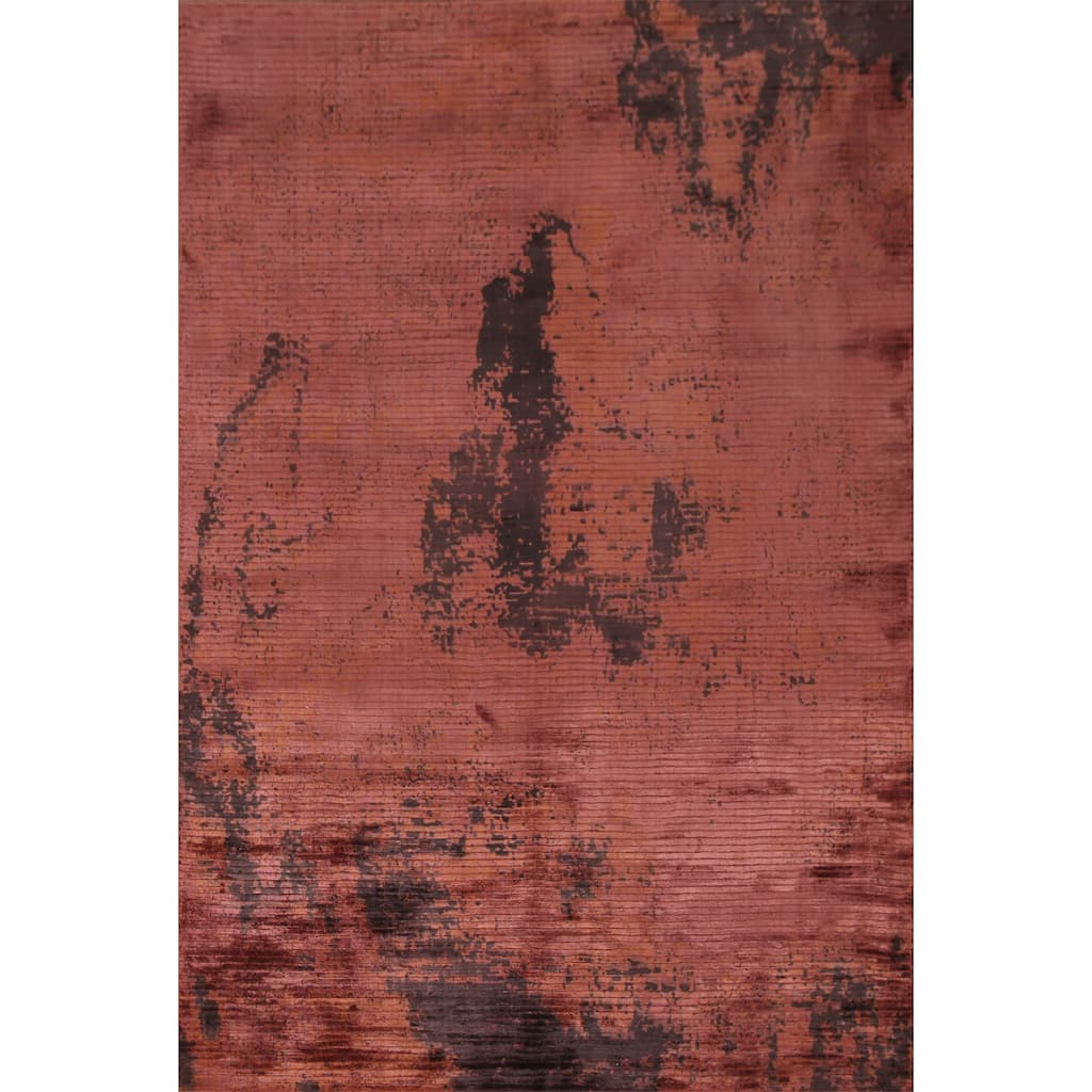 Modern Abstract Indian Area Rug Handmade Wool Carpet - 5'3"x 7'8"