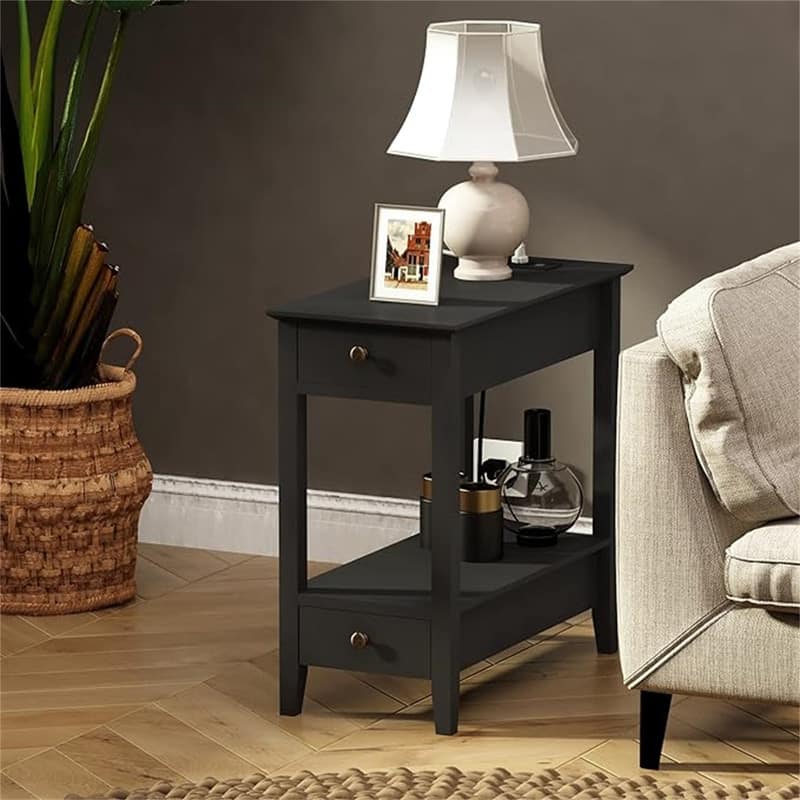 2-Drawer Nightstand with USB Ports