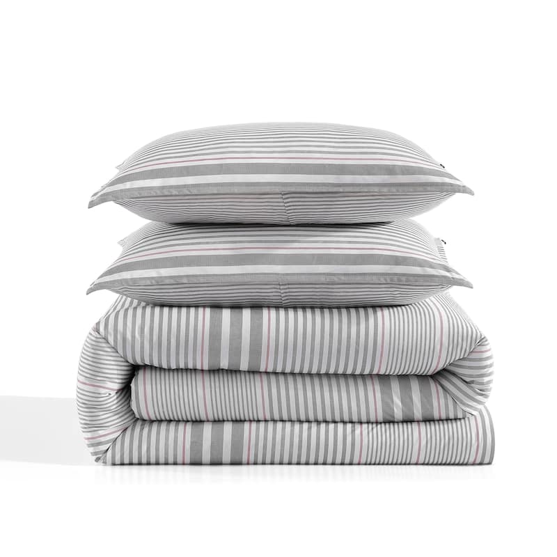 Tommy Hilfiger Danbury Stripe Cotton Blue Comforter Set