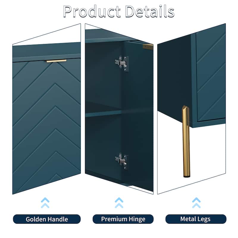 Clihome Modern 4-Door Buffets Sideboards