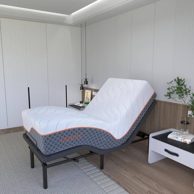 ESHINE Adjustable Bed Frame, with Massage - Twin XL