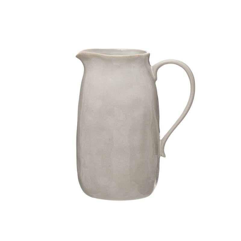 Stoneware Pitcher with Reactive Glaze - 7.0"L x 4.9"W x 9.5"H