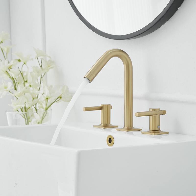 8 in. Widespread High-Arc Bathroom Faucet With Drain Kit