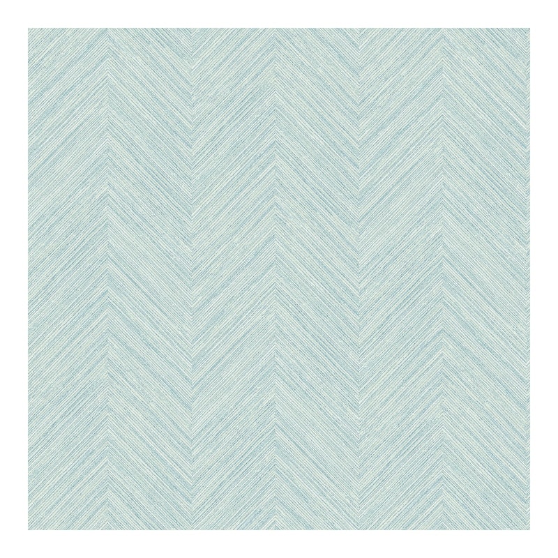 Chesapeake Caladesi Teal Faux Linen Wallpaper - 20.5 x 396 x 0.025