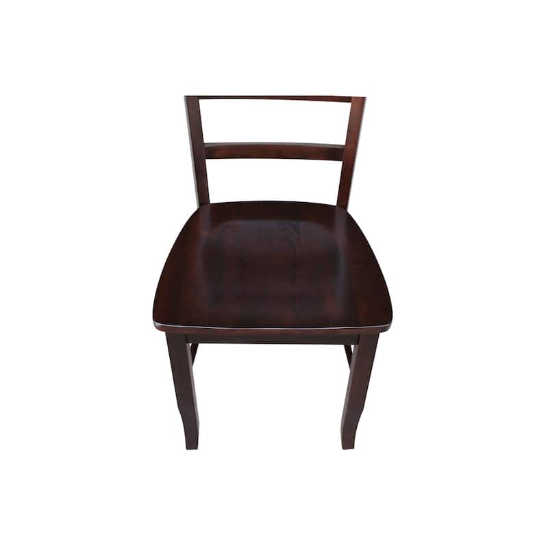 International Concepts Solid Wood Madrid Ladderback Chairs, Set of 2