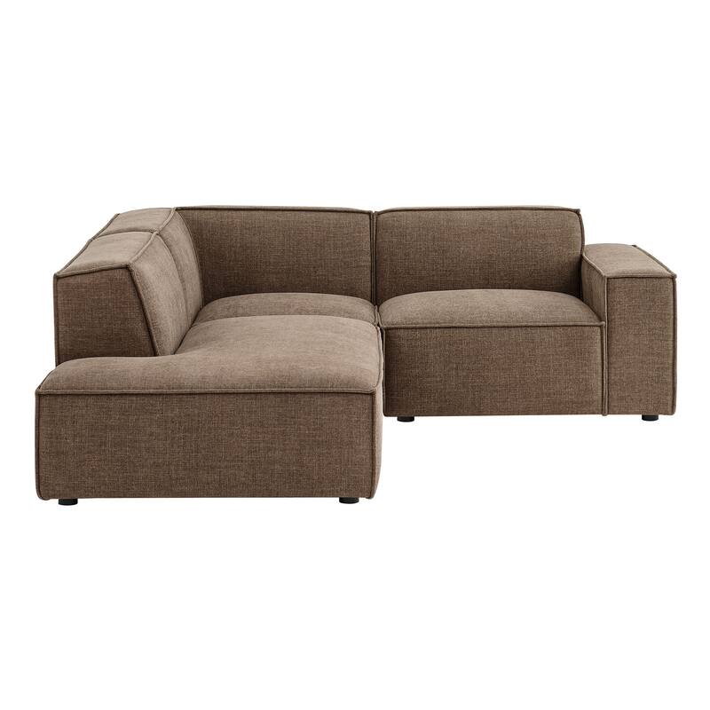 Restore 3-Piece Performance Fabric Upholstered Modular L-Shaped Sectional Sofa