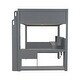 preview thumbnail 21 of 24, Wood Loft Bed Frame w/ Built-in Desk, LED & Charging Station, Gaming Loft Bed w/ Multi-Storage Shelves & Drawer for Teens Adults