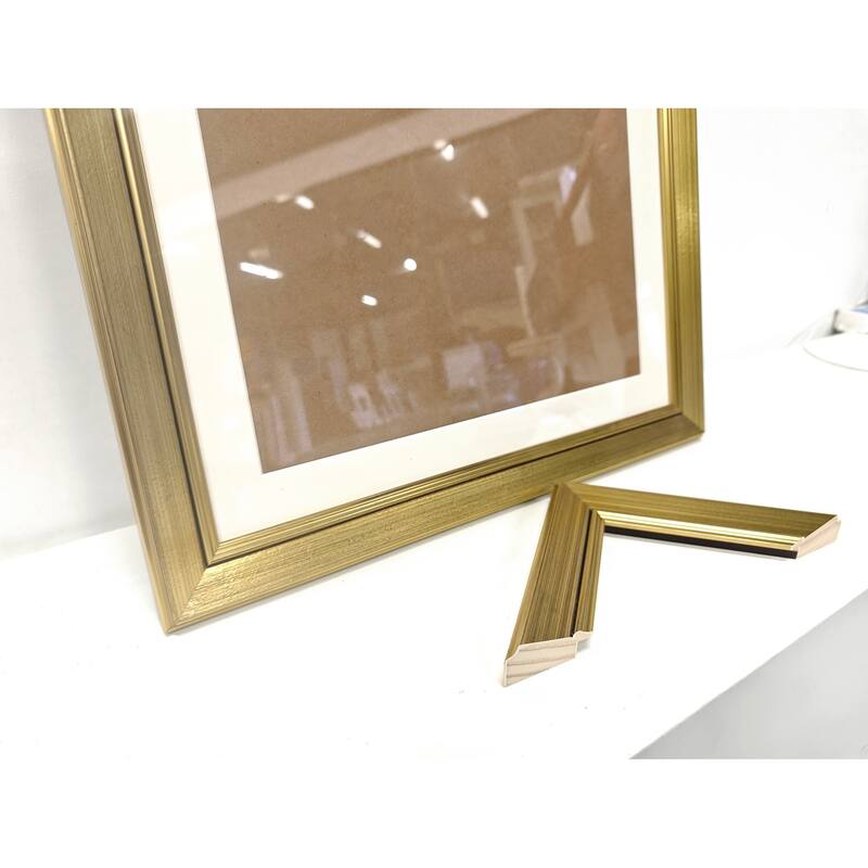 Solid Wood Picture Frame - Replaceable Canvas Art Frame with Organic Glass, Elegant Framed Wall Decor for Living Room