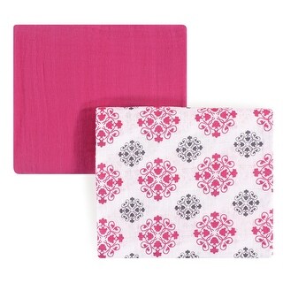 Yoga Sprout Baby Girl Cotton Muslin Swaddle Blankets, Medallion, One Size - Medallion - One Size