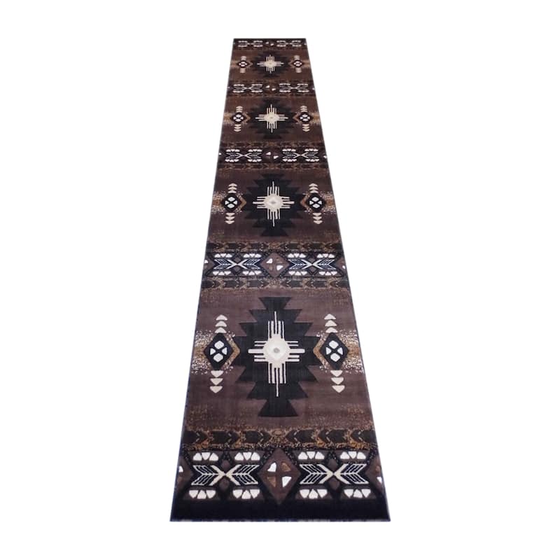 Traditional Southwestern Style Olefin Fiber Geometric Area Rug