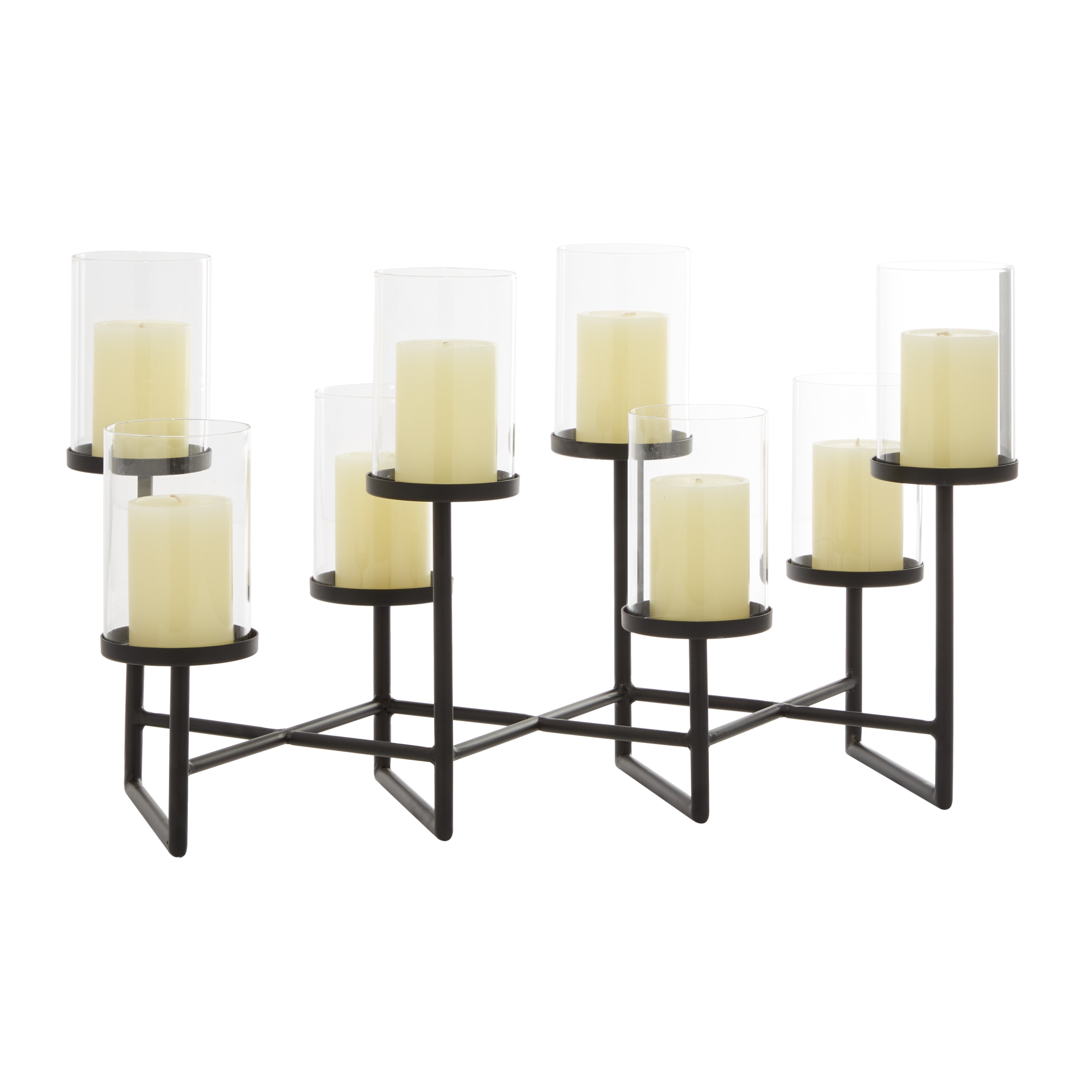 Roche River Decor - Metal Candelabra - Black - 12"W x 26"L x 15"H
