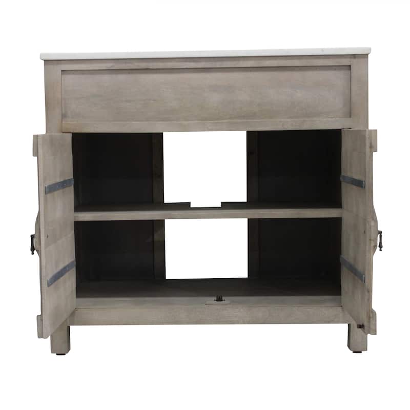 Barn Door Vanity 30 " wide in White Pigment