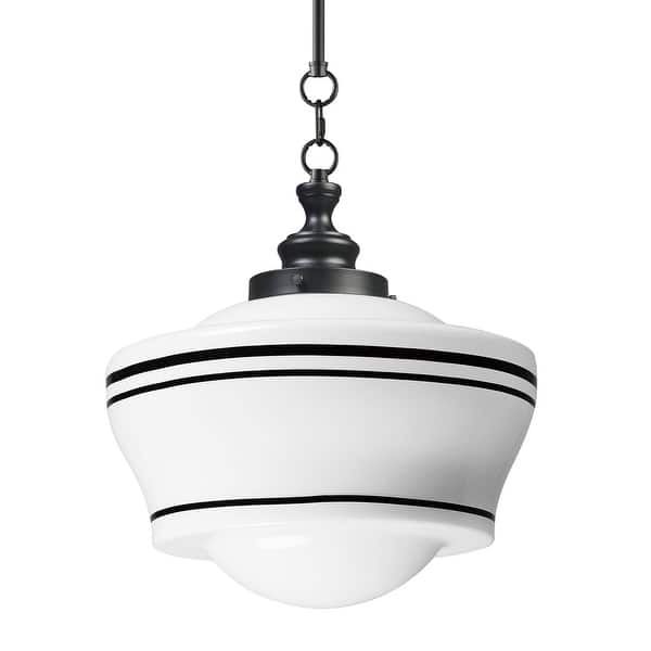 slide 2 of 6, Maxim 21533WT Eureka 16" Wide 1 Light Pendant Black