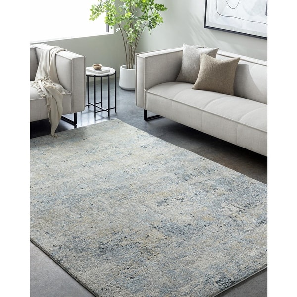 slide 2 of 7, Livabliss Avellino Modern Abstract Area Rug Blue/Grey - 10' x 14'