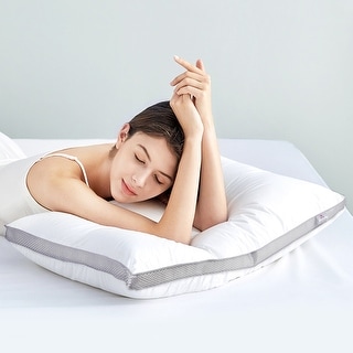 2 Pack Cotton Pillows Gusseted Pillows for Side Stomach and Back Sleeper On Sale Bed Bath Beyond 33113258