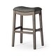 preview thumbnail 6 of 98, Maven Lane 31" Adrien Saddle Kitchen Bar Height Stool - N/A Single - Reclaimed Oak Vegan Leather