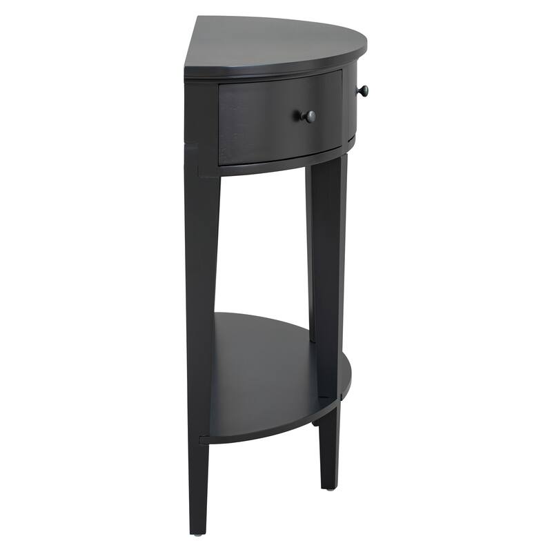 2-door Curved Console Table with Open Style Shelf - 13.70 x 51.10 x 33.40