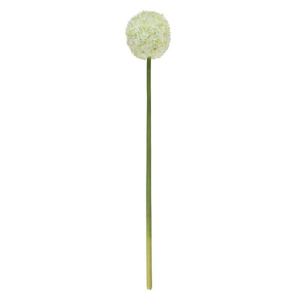 30" Artificial Long Stem Blooming Cream Allium Flower Spray - Off-White - N/A