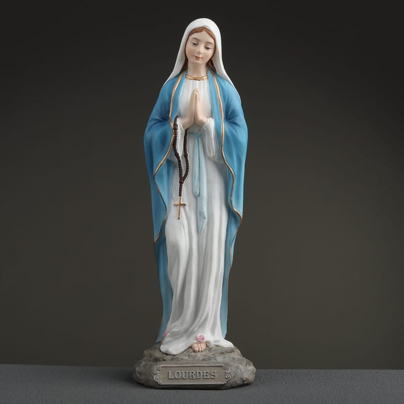 6.1 inches Height Polyresin Our Lady of Lourdes Multicolor Finish Figurine