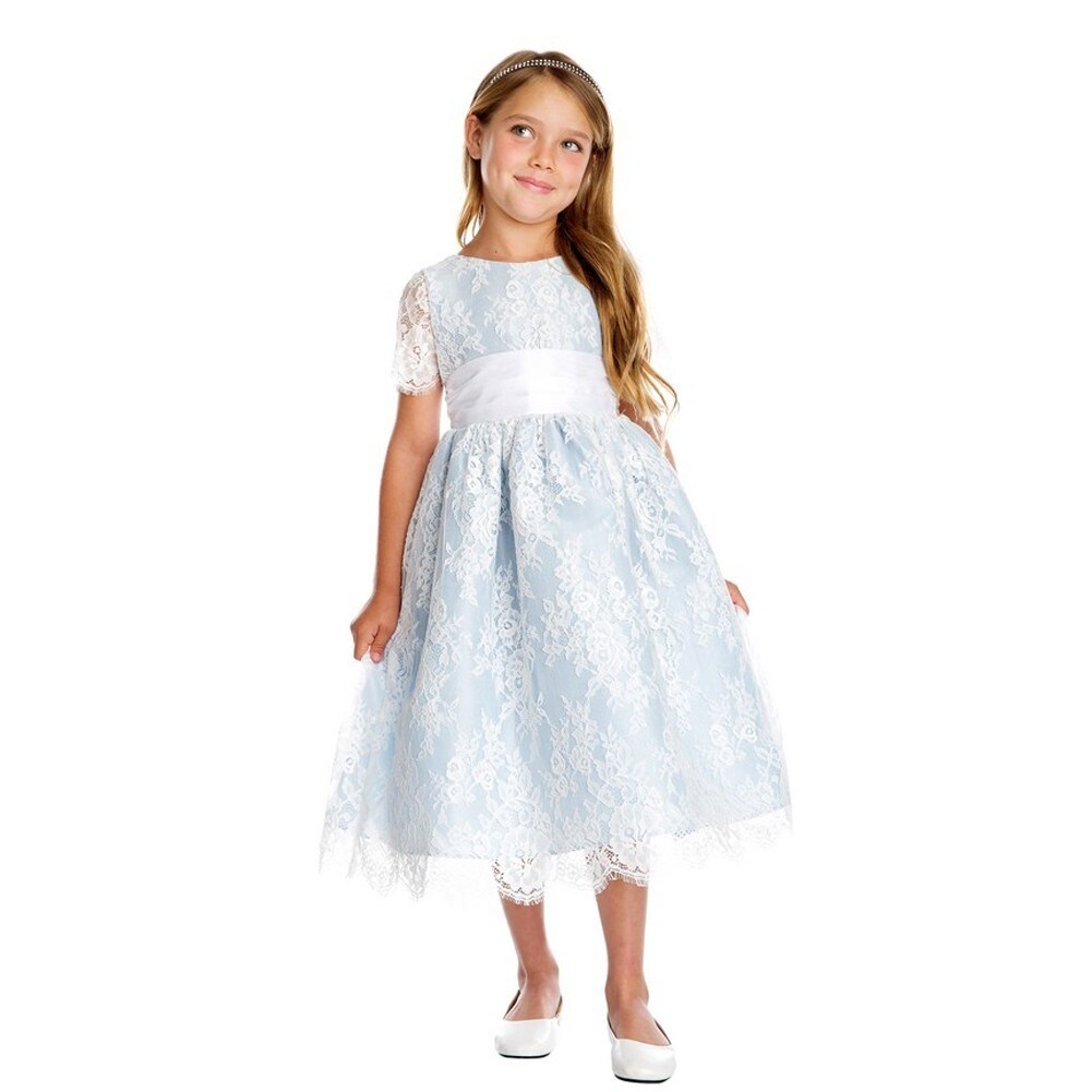 blue childrens bridesmaid dresses