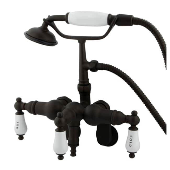 Kingston Brass Vintage Wall Mounted Clawfoot Tub Filler with Personal - Oil Rubbed Bronze