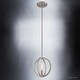 preview thumbnail 4 of 5, Luxury Globe Pendant, 9"H x 9"W, with Old World Style, Orbital Sphere Design,Brushed Nickel Finish