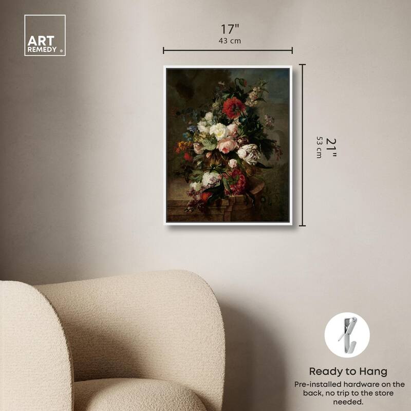 Still Life with Flowers 1789 Canvas by Art Remedy