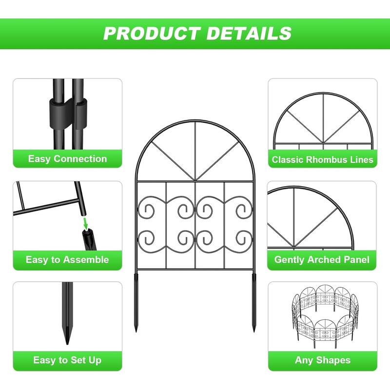 Decorative Garden Fence, 22in(H) x 13in(L)