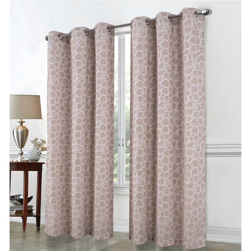 Jasper Lurex Jacq 2pk Grom Panel 84" Black - Taupe