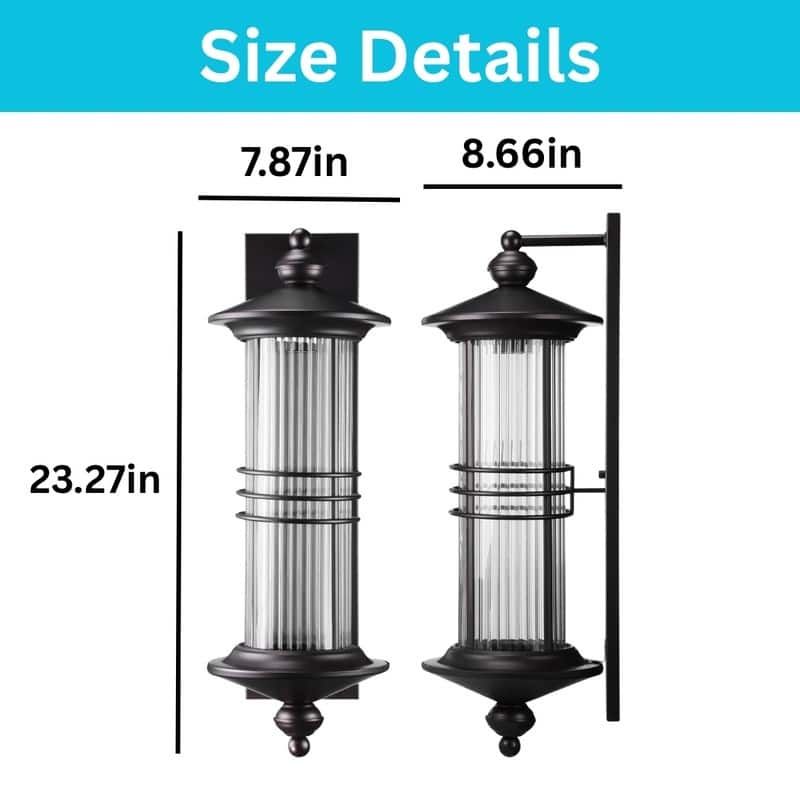E26 porch light oil rubbed bronze wall lighting aluminum, glass, metal wall bulbs - N/A