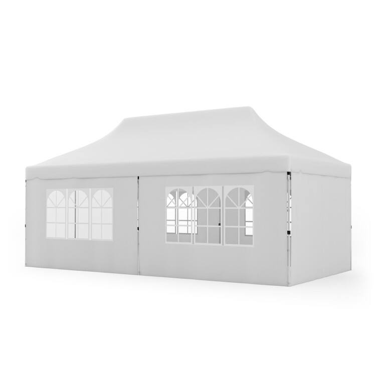 10x20 Pop Up Canopy Tent with 6 Sidewalls and Carry Bag Outdoor Use