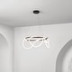 preview thumbnail 17 of 24, Nuvola 25" Contemporary Minimalist 360 Adjustable Silicone Neon Rope Dimmable Integrated LED Chandelier, by JONATHAN Y