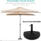 preview thumbnail 5 of 4, 9' Sutton Half Round All-Weather Crank Patio Umbrella