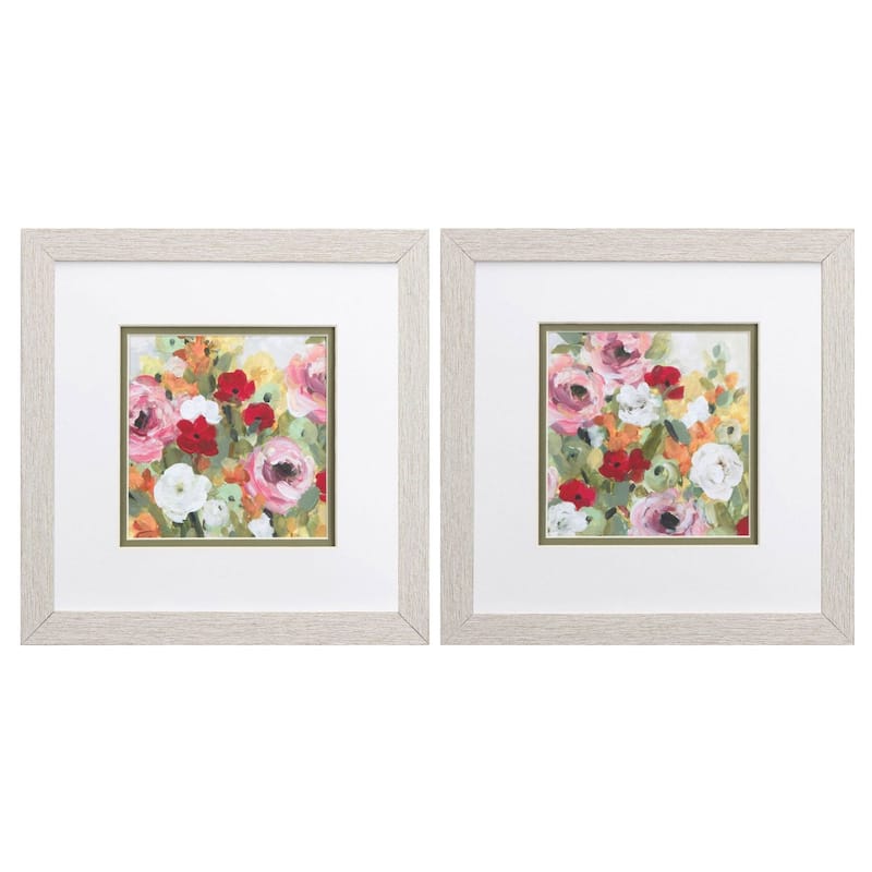 Leas Garden S/2 Framed Art Under glass - 11 X 11 X 1