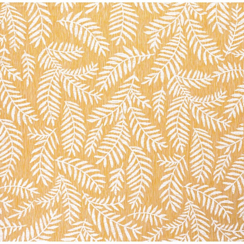 JONATHAN Y Galon Palm Frond Indoor/Outdoor Area Rug - 5' Square - Yellow/Cream